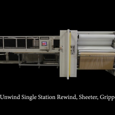 6 Station Unwind, Single Station Rewind, Sheeter, Gripper Stacker with Dual Sided Access